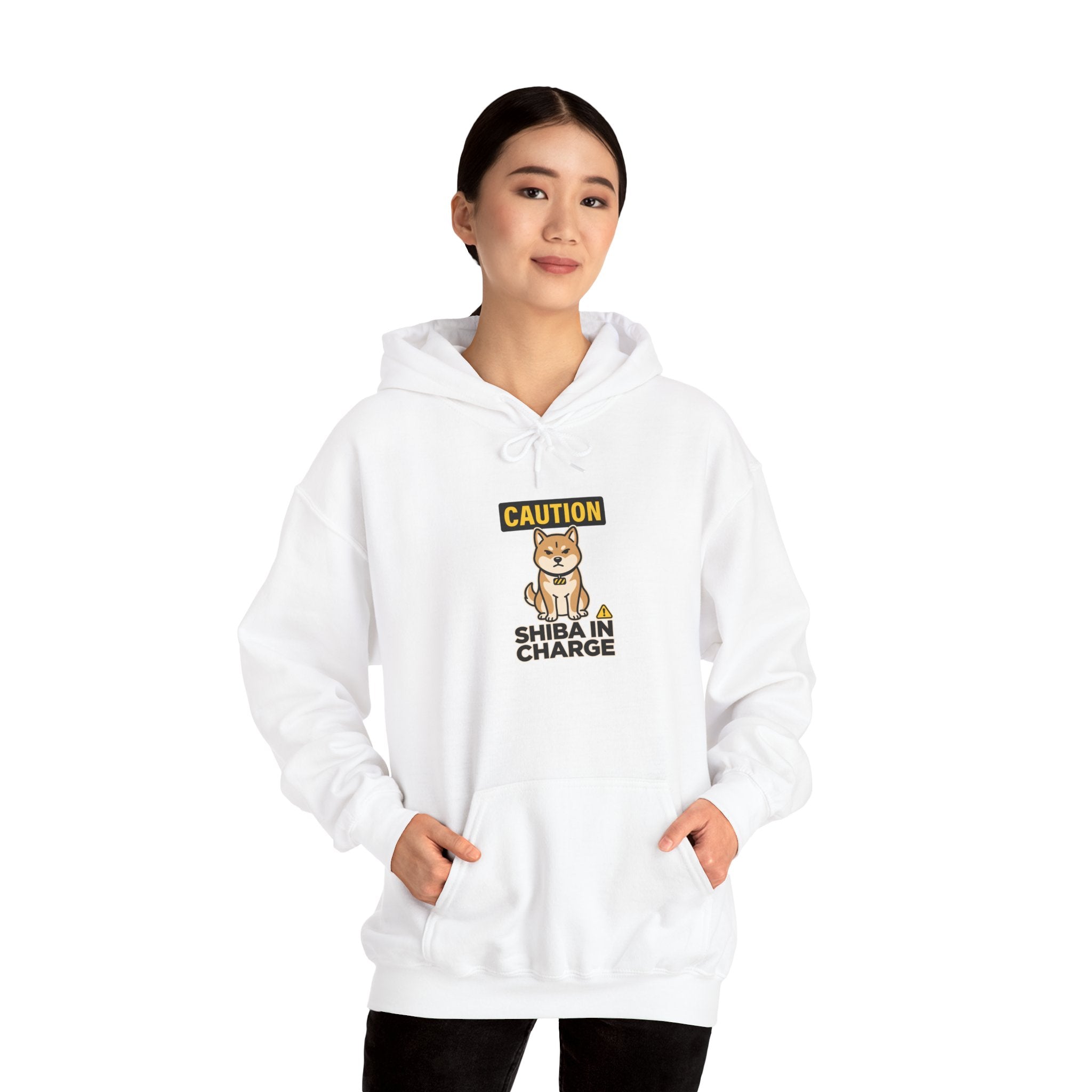 Caution Shiba In Charge — Cozy Funny Shiba Inu Hoodie | Petsy Square