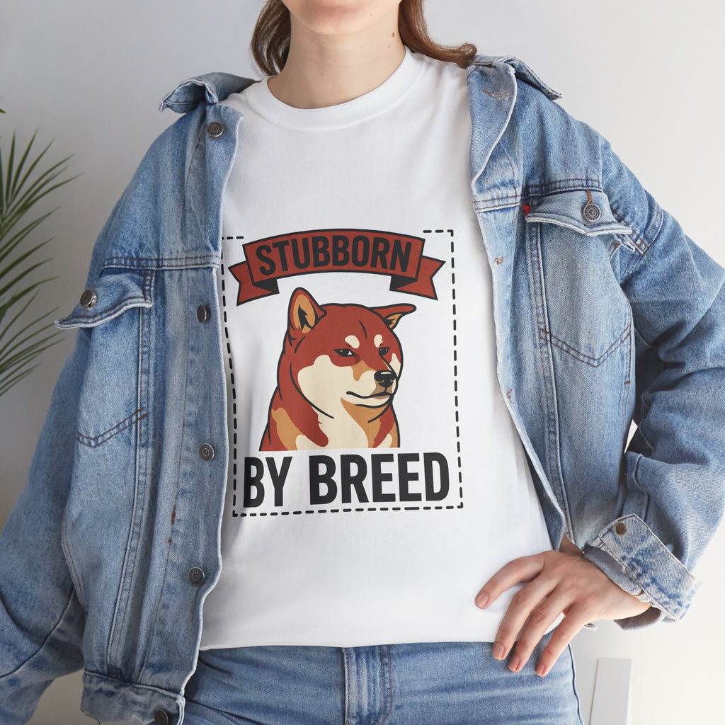 Stubborn By Breed — Funny Shiba Inu Tee | Petsy Square