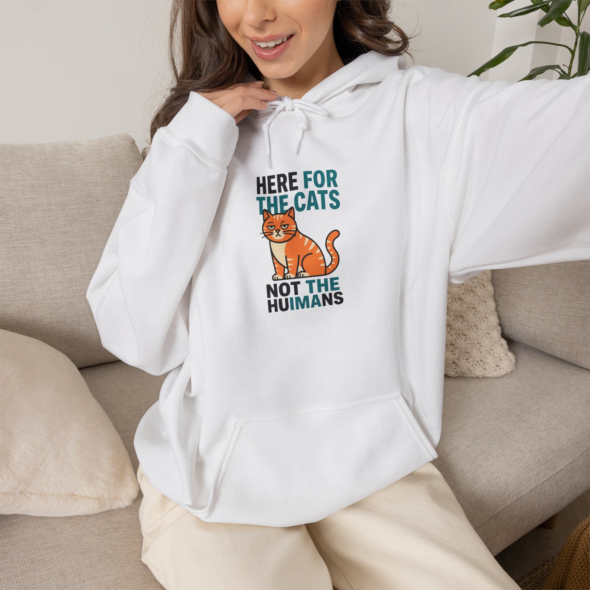 The Cats Not The Humans — Cozy Cat Lover Hoodie | Petsy Square