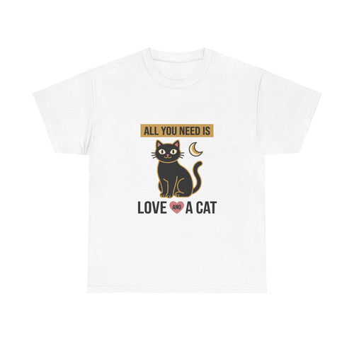 All You Need Is Love And A Cat — Cute Cat Lover Tee | Petsy Square