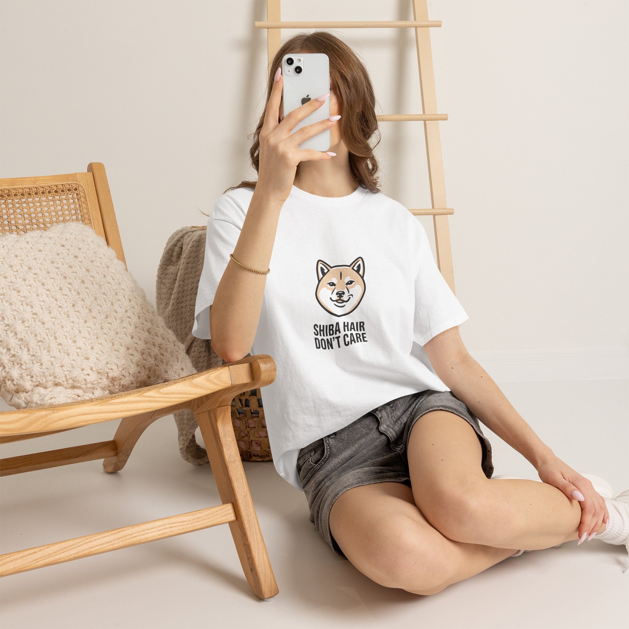 Shiba Hair Don't Care — Sassy Fluffy Shiba Inu Tee | Petsy Square