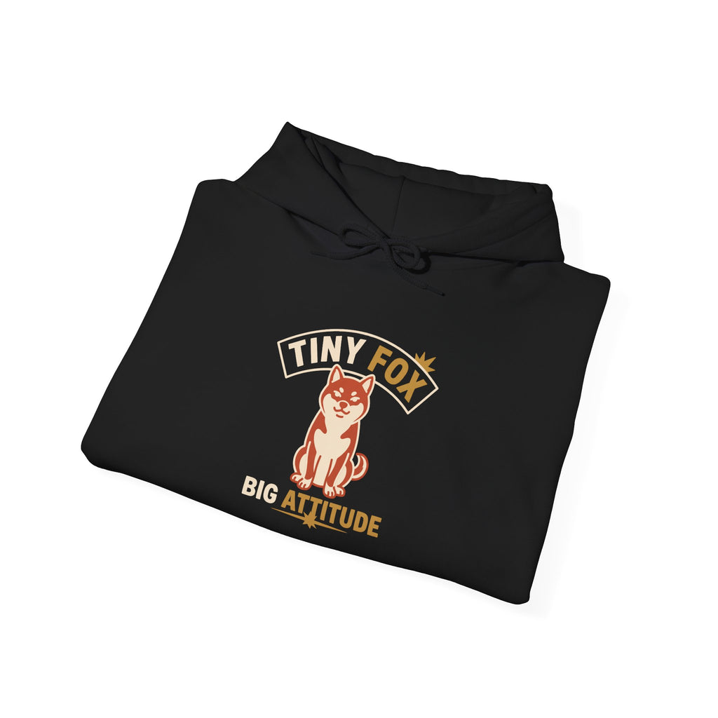 Tiny Fox Big Attitude — Cozy Funny Shiba Inu Hoodie | Petsy Square