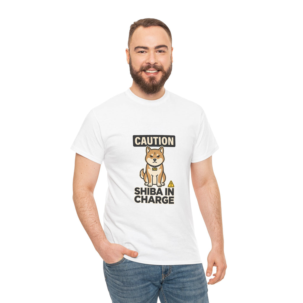 Caution Shiba In Charge — Funny Shiba Inu Dog Lover Tee | Petsy Square