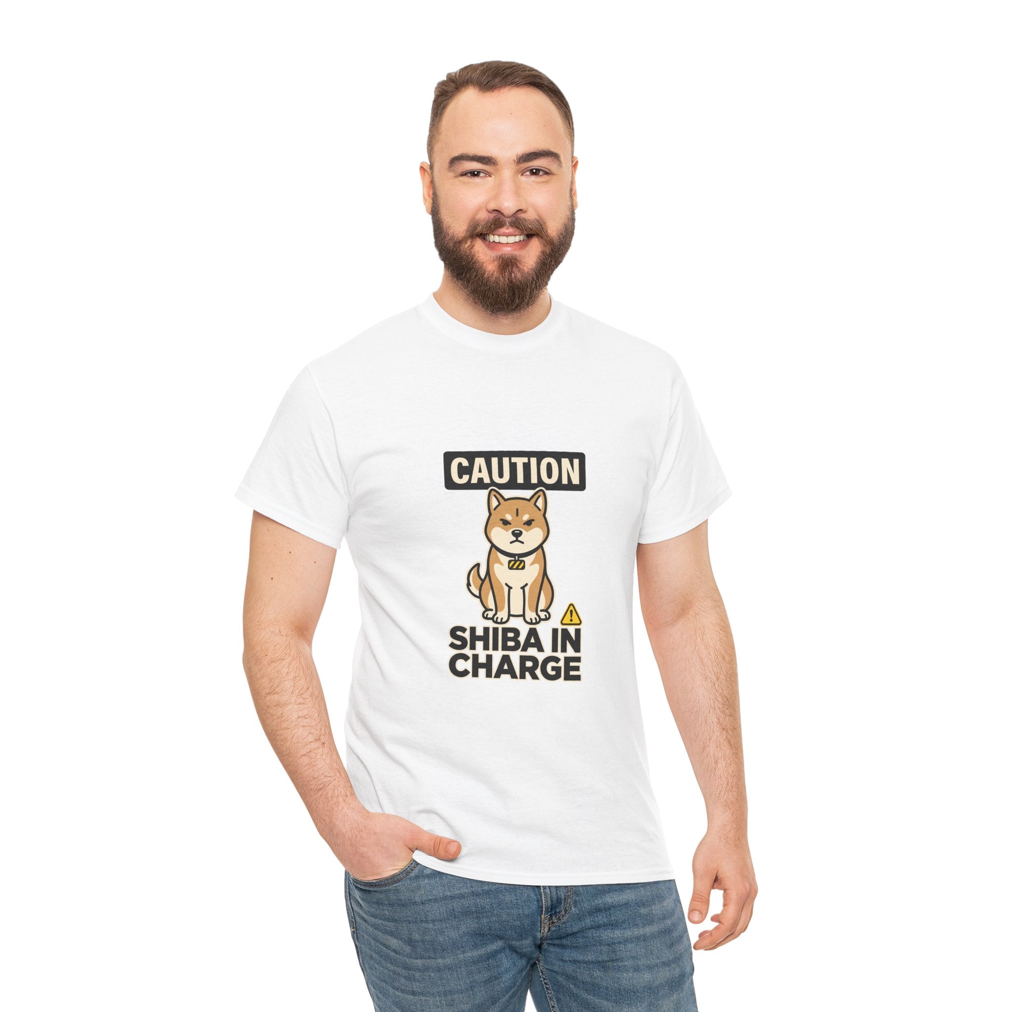 Caution Shiba In Charge — Funny Shiba Inu Dog Lover Tee | Petsy Square