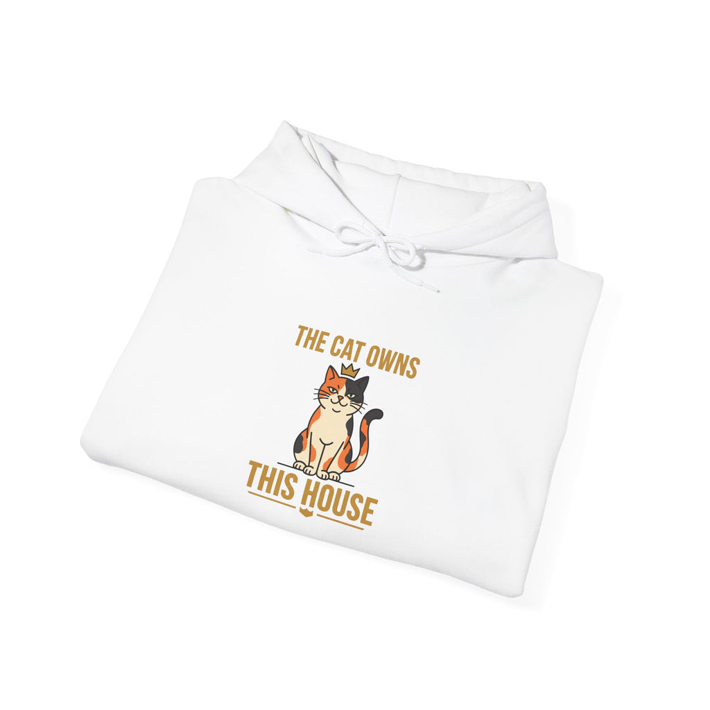 The Cat Owns This House — Cozy Funny Cat Hoodie | Petsy Square
