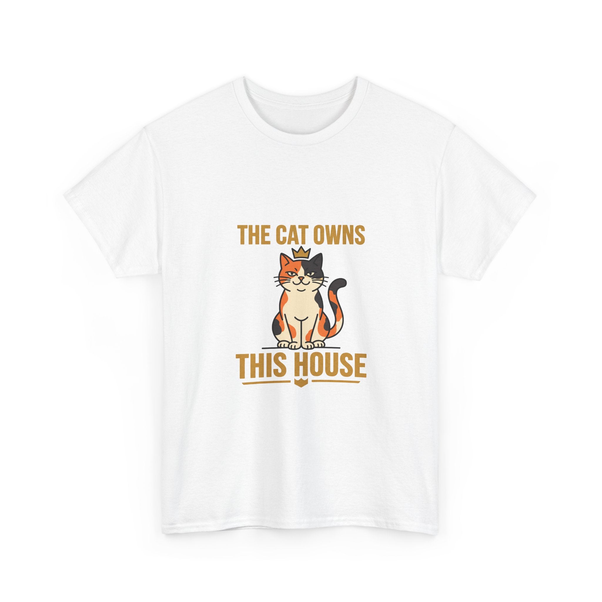 The Cat Owns This House — Funny Cat Lover Tee | Petsy Square