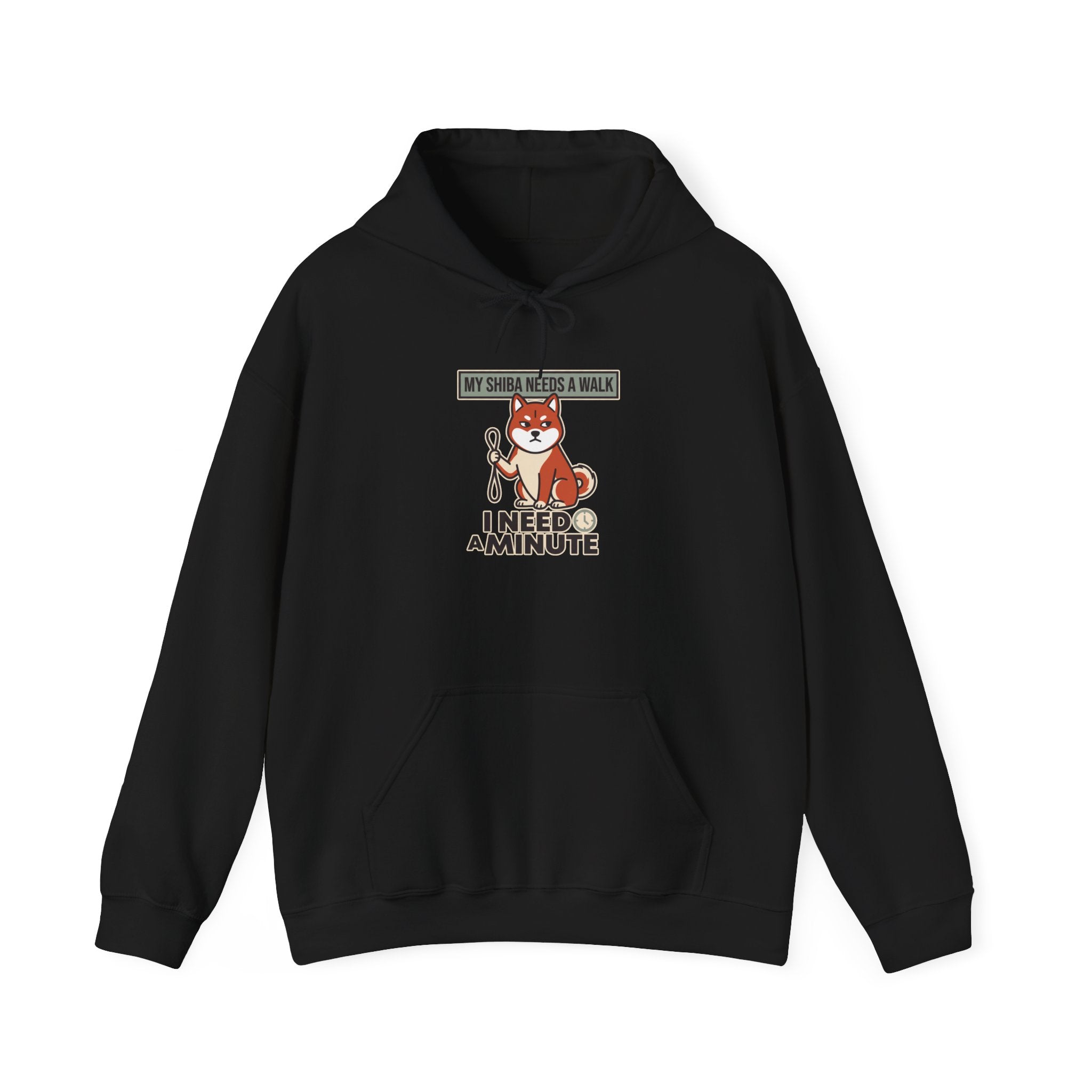 My Shiba Needs A Walk I Need A Minute — Cozy Dog Hoodie | Petsy Square