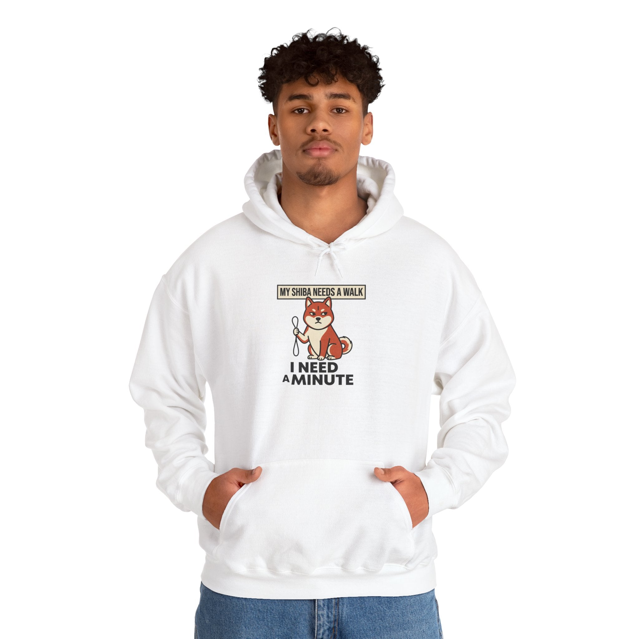 My Shiba Needs A Walk I Need A Minute — Cozy Dog Hoodie | Petsy Square