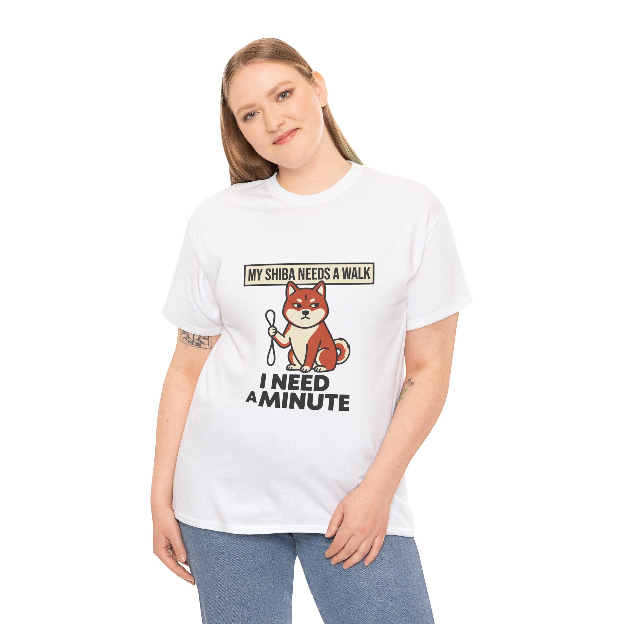 My Shiba Needs A Walk I Need A Minute — Funny Dog Tee | Petsy Square