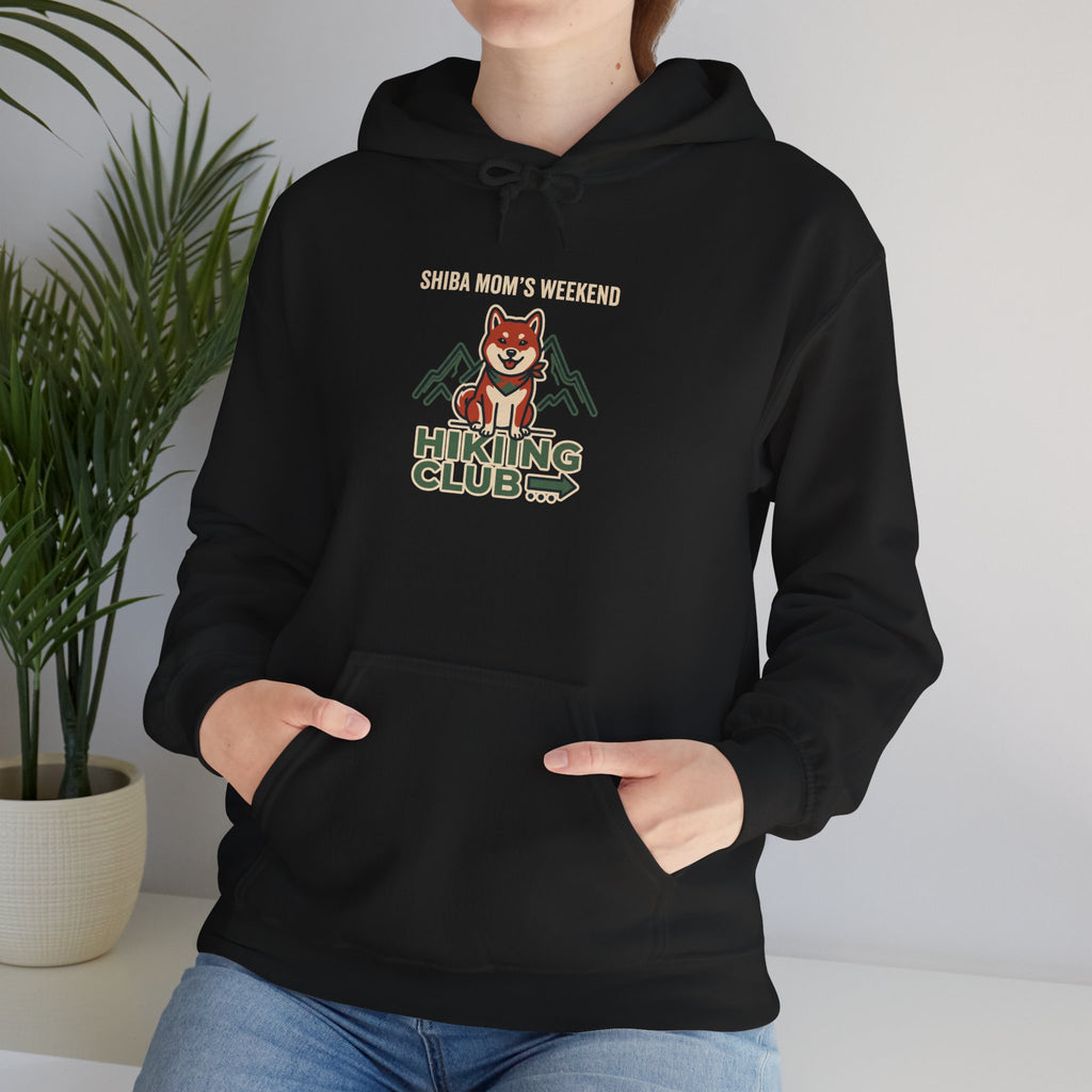Shiba Mom's Weekend Hiking Club — Cozy Shiba Inu Hoodie | Petsy Square