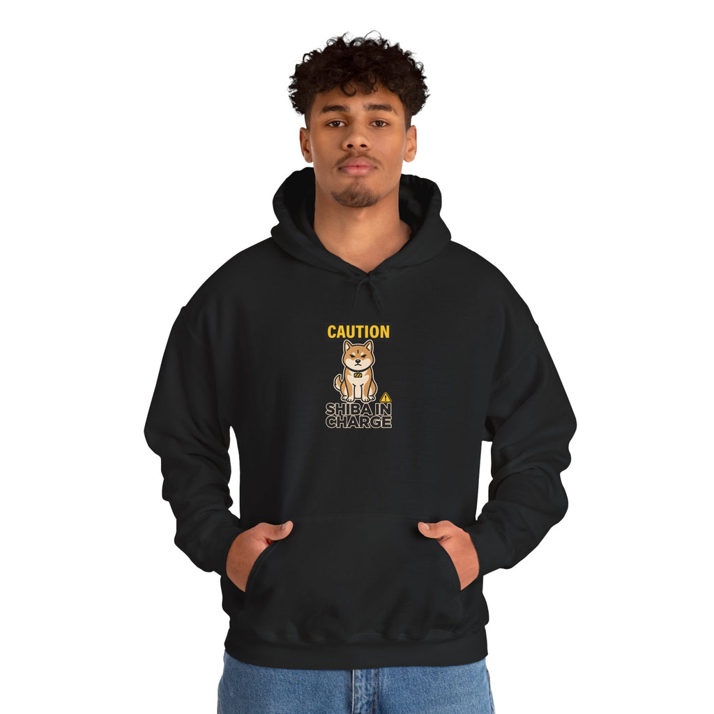 Caution Shiba In Charge — Cozy Funny Shiba Inu Hoodie | Petsy Square
