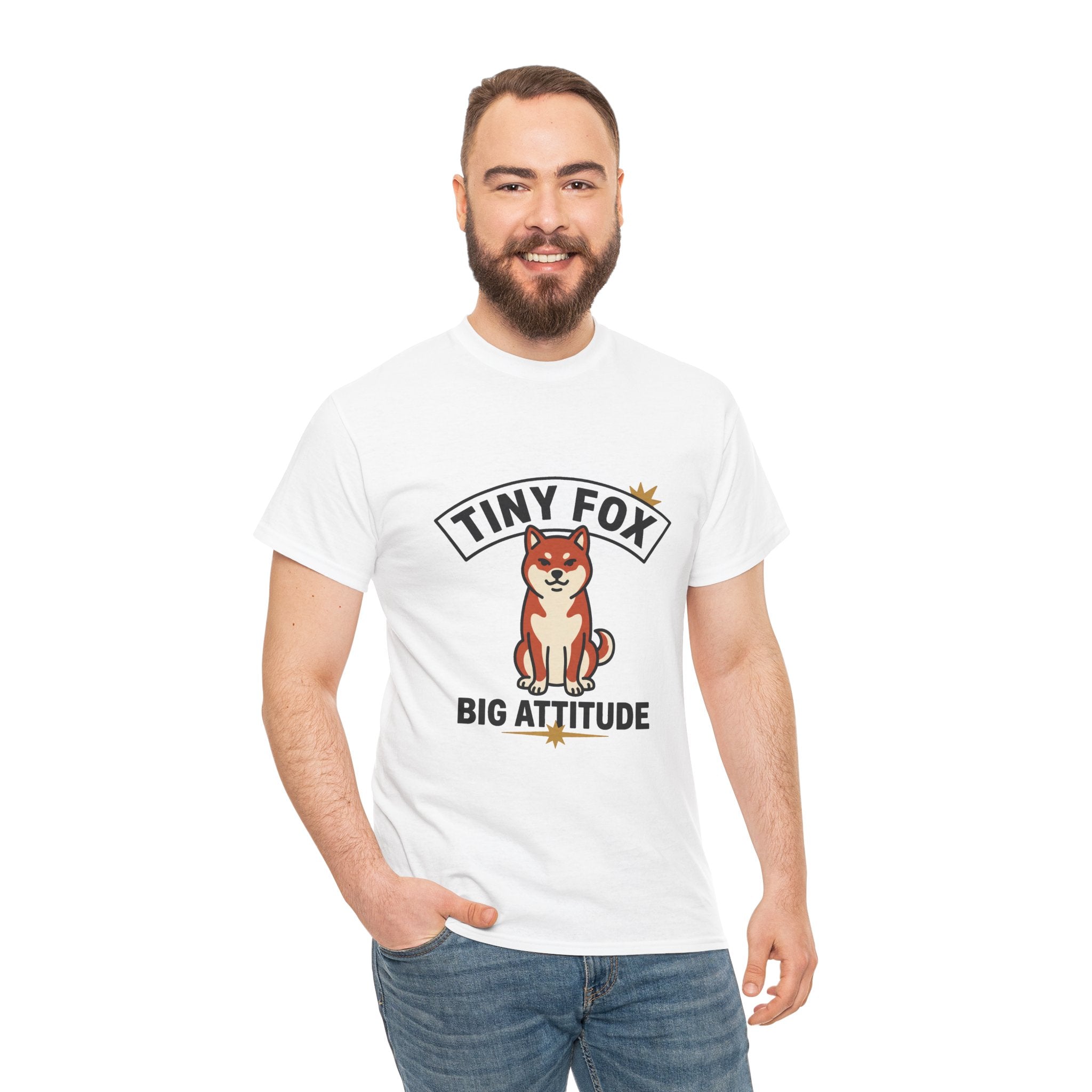 Tiny Fox Big Attitude — Funny Shiba Inu Dog Lover Tee | Petsy Square