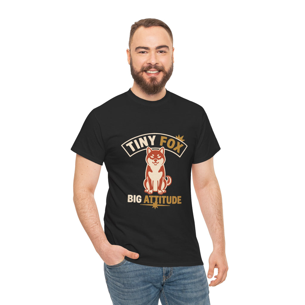 Tiny Fox Big Attitude — Funny Shiba Inu Dog Lover Tee | Petsy Square