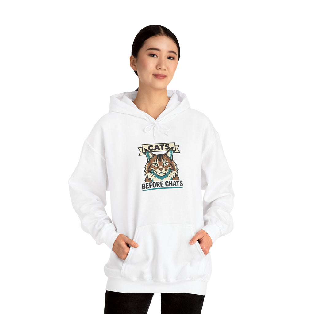 Cats Before Chats — Cozy Introvert Cat Lover Hoodie | Petsy Square