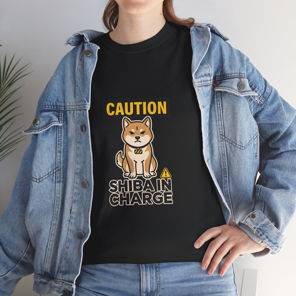 Caution Shiba In Charge — Funny Shiba Inu Dog Lover Tee | Petsy Square