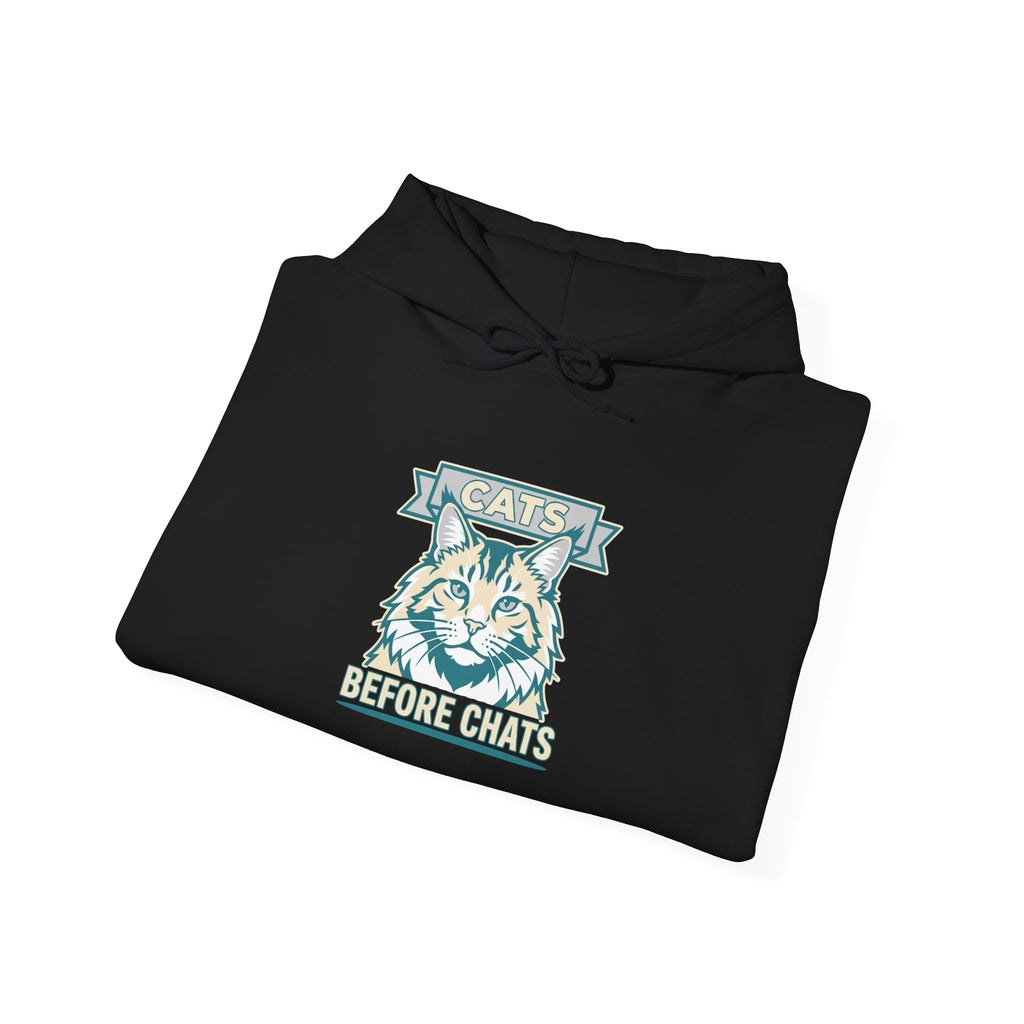 Cats Before Chats — Cozy Introvert Cat Lover Hoodie | Petsy Square