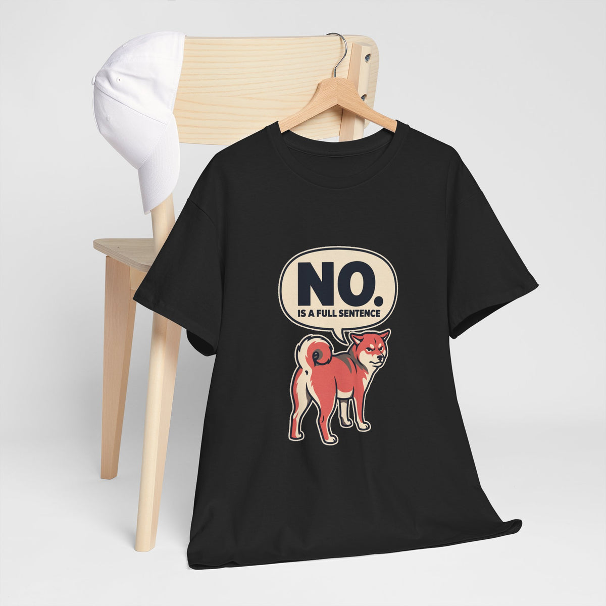 No Is A Full Sentence — Funny Shiba Tee | Petsy Square