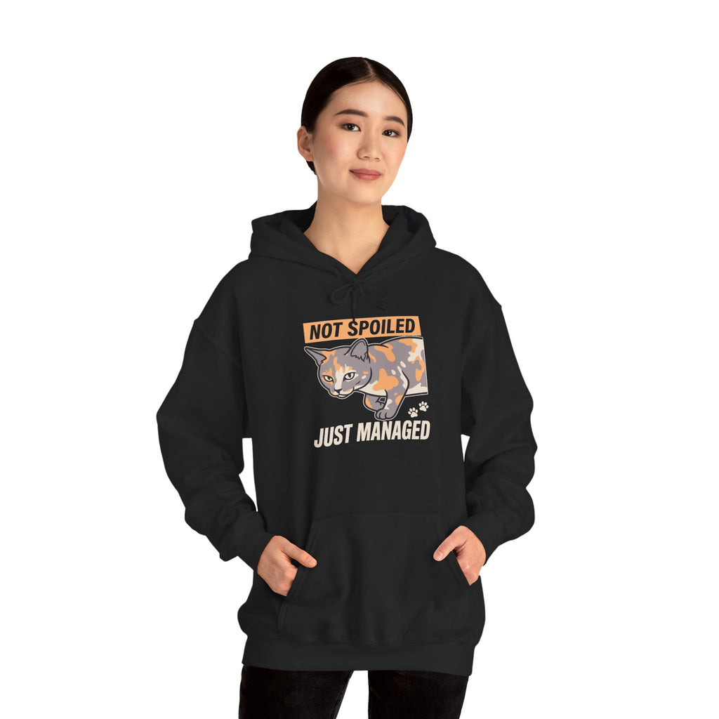 Not Spoiled Just Managed — Cozy Cat Lover Hoodie | Petsy Square