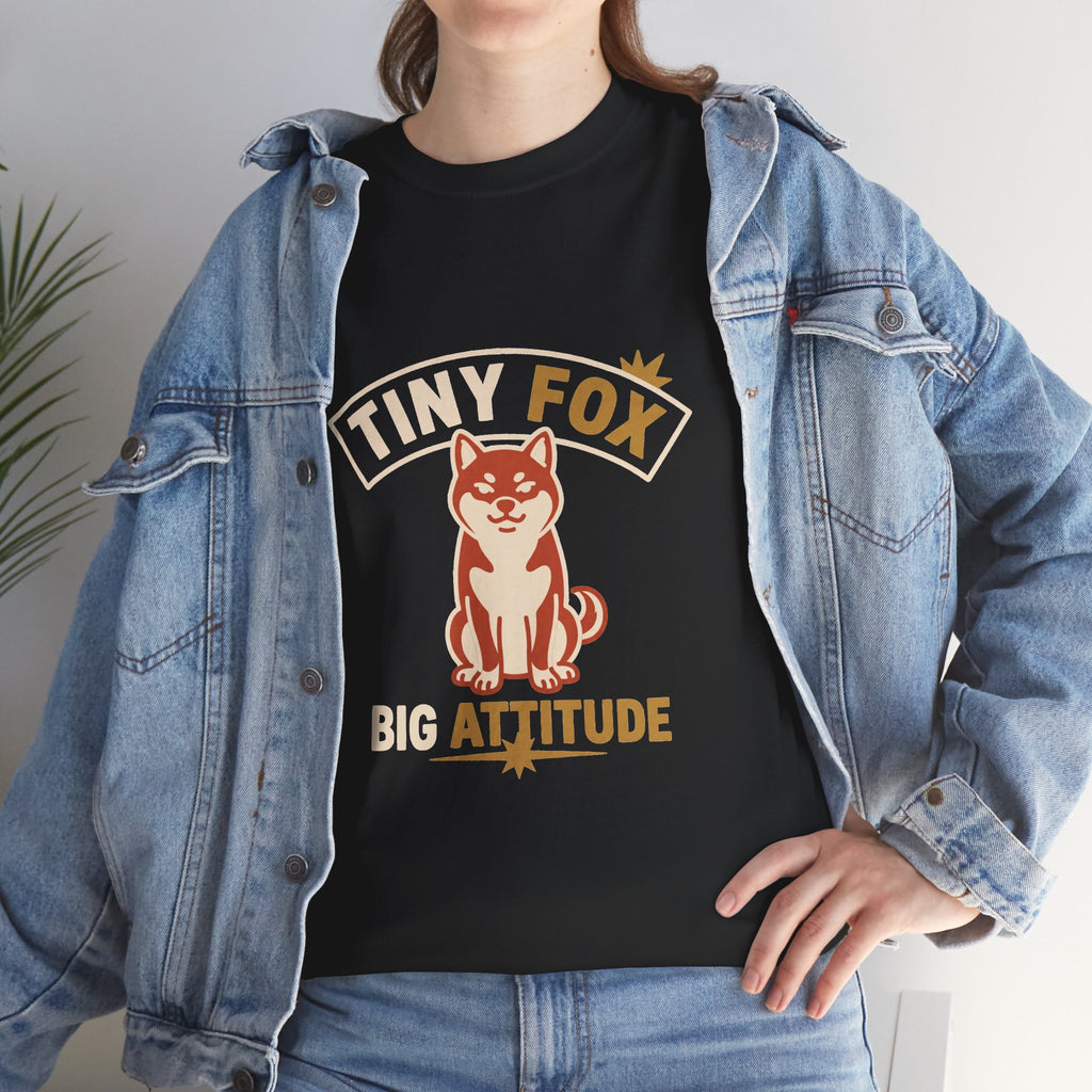 Tiny Fox Big Attitude — Funny Shiba Inu Dog Lover Tee | Petsy Square