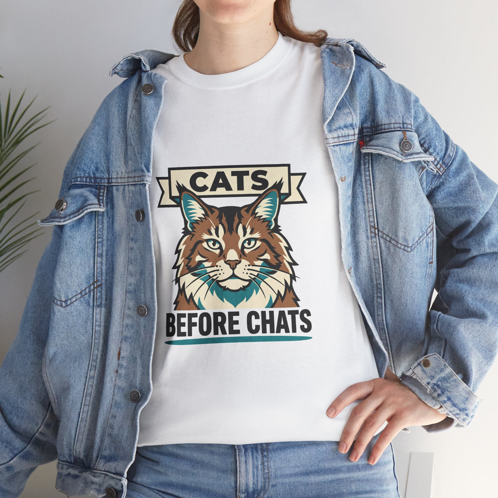 Cats Before Chats — Funny Introvert Cat Lover Tee | Petsy Square