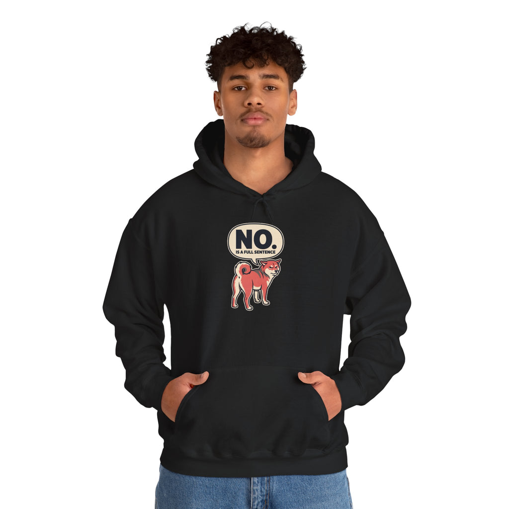 No Is A Full Sentence — Cozy Shiba Hoodie | Petsy Square