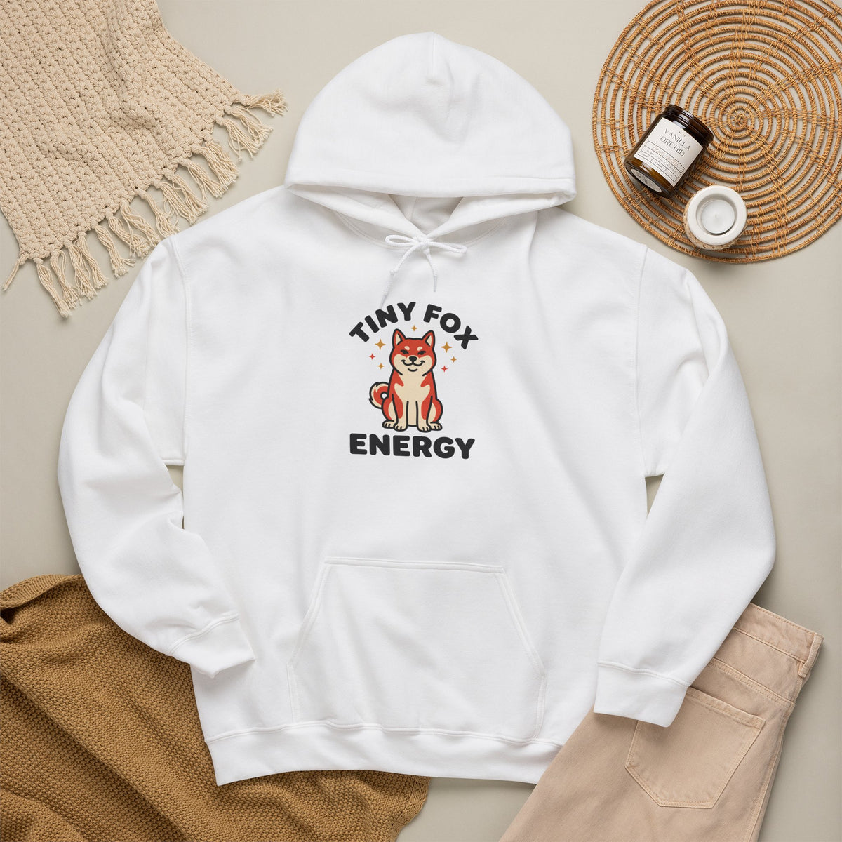 Tiny Fox Energy — Cozy Shiba Inu Hoodie | Petsy Square