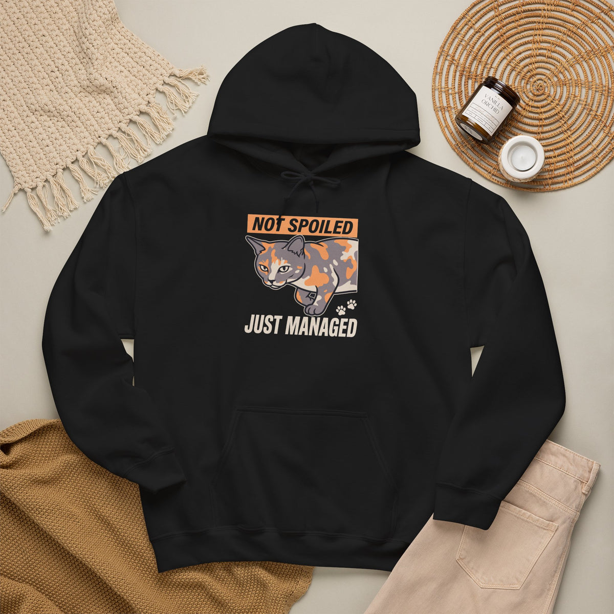 Not Spoiled Just Managed — Cozy Cat Lover Hoodie | Petsy Square