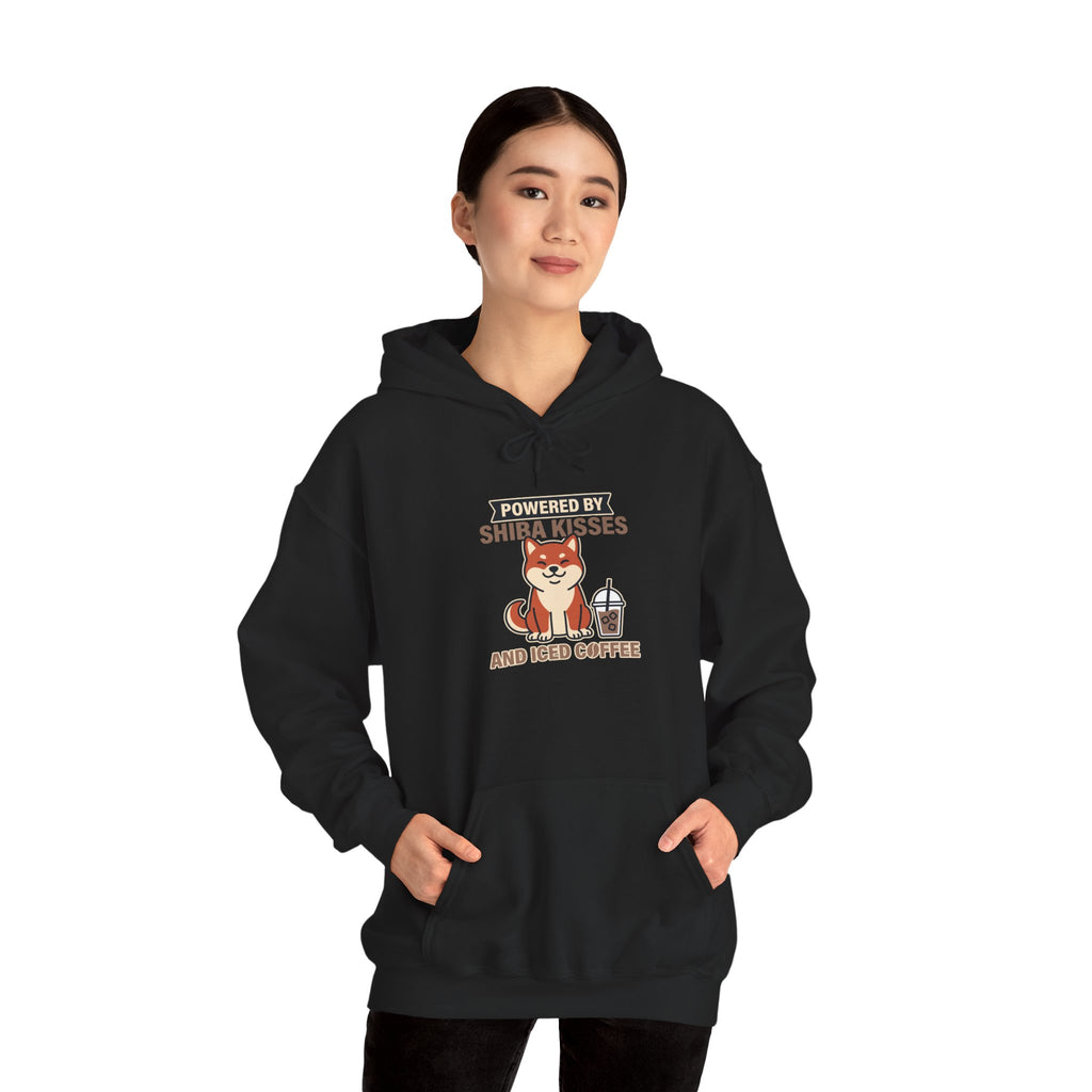 Powered By Shiba Kisses And Iced Coffee — Cozy Dog Hoodie | Petsy Square