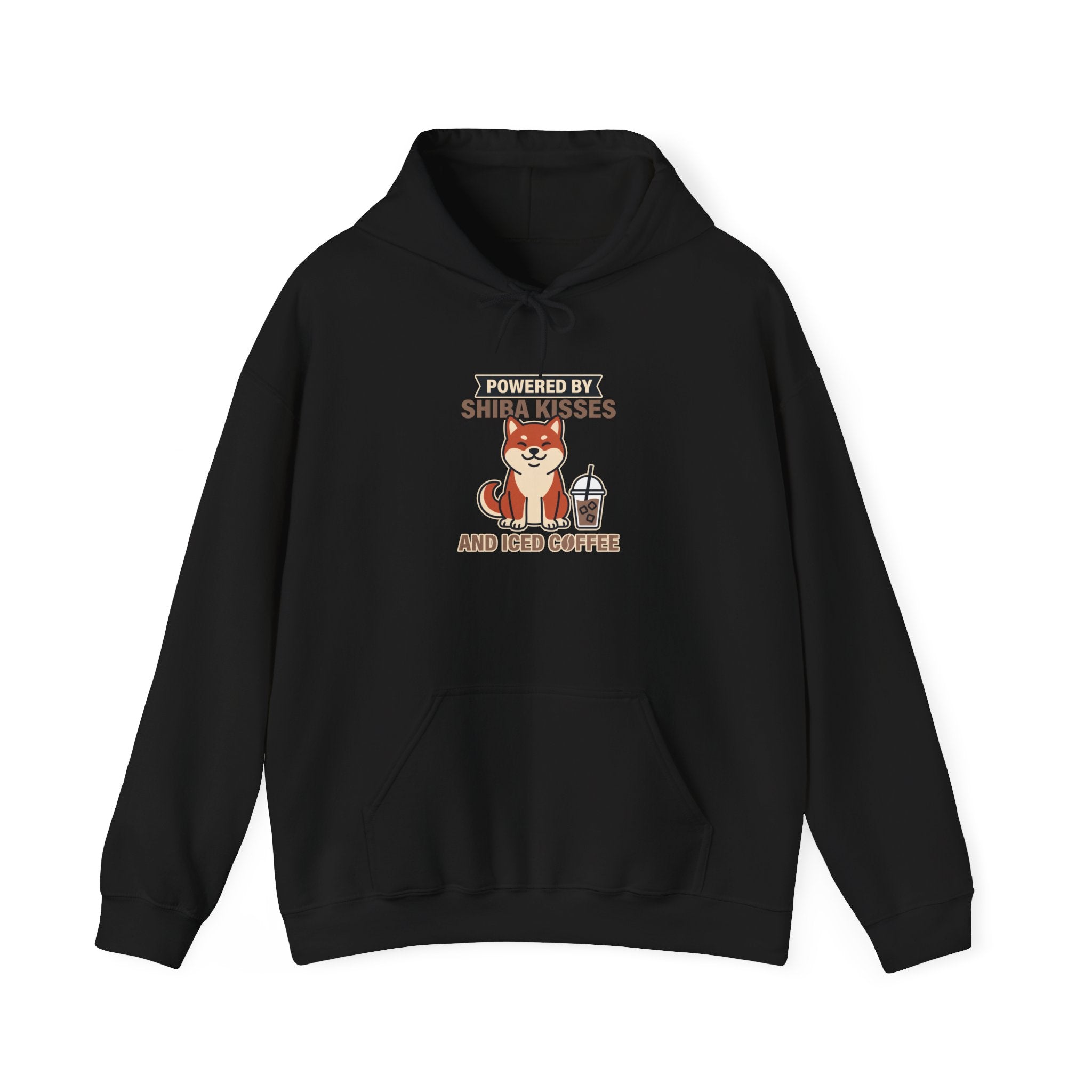 Powered By Shiba Kisses And Iced Coffee — Cozy Dog Hoodie | Petsy Square