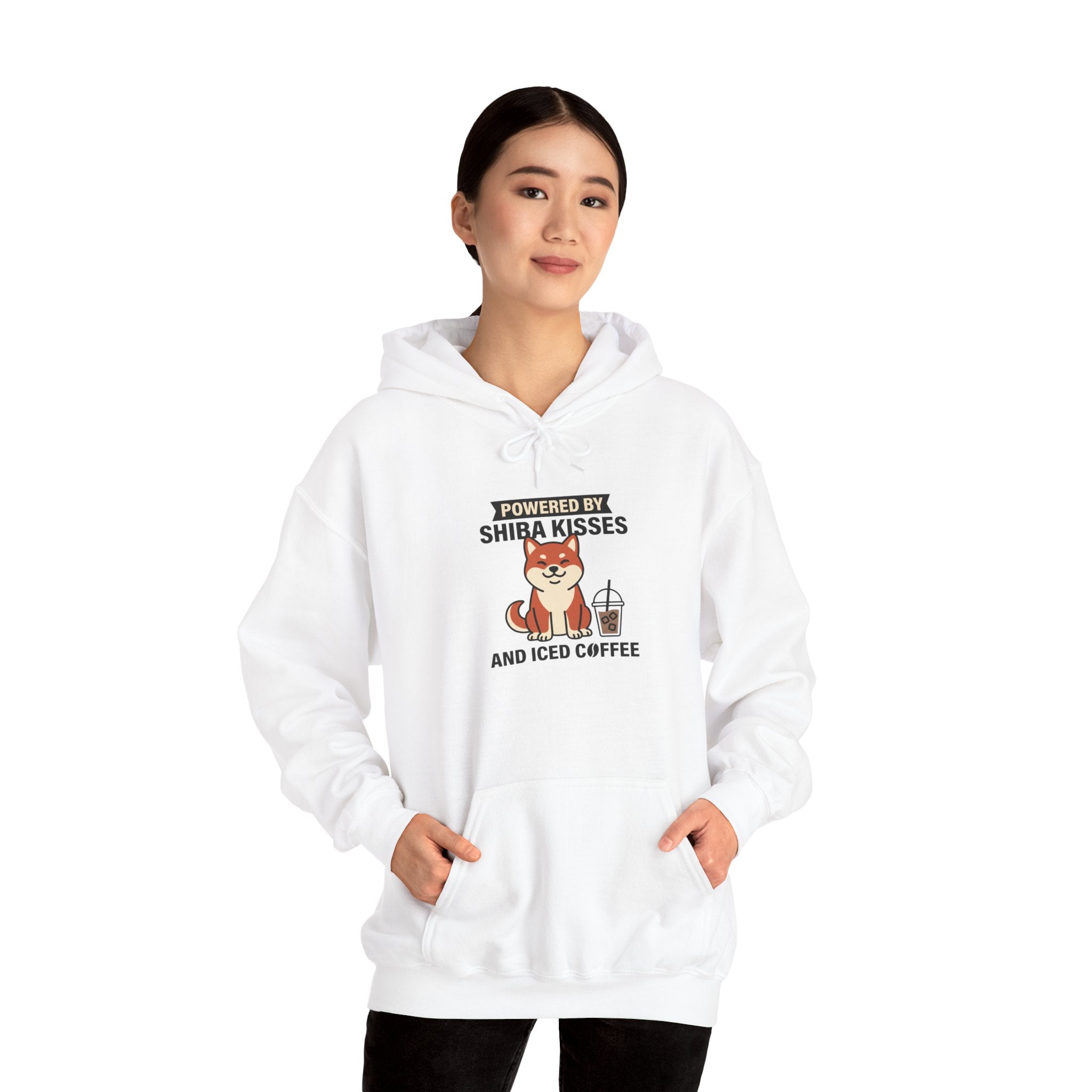 Powered By Shiba Kisses And Iced Coffee — Cozy Dog Hoodie | Petsy Square