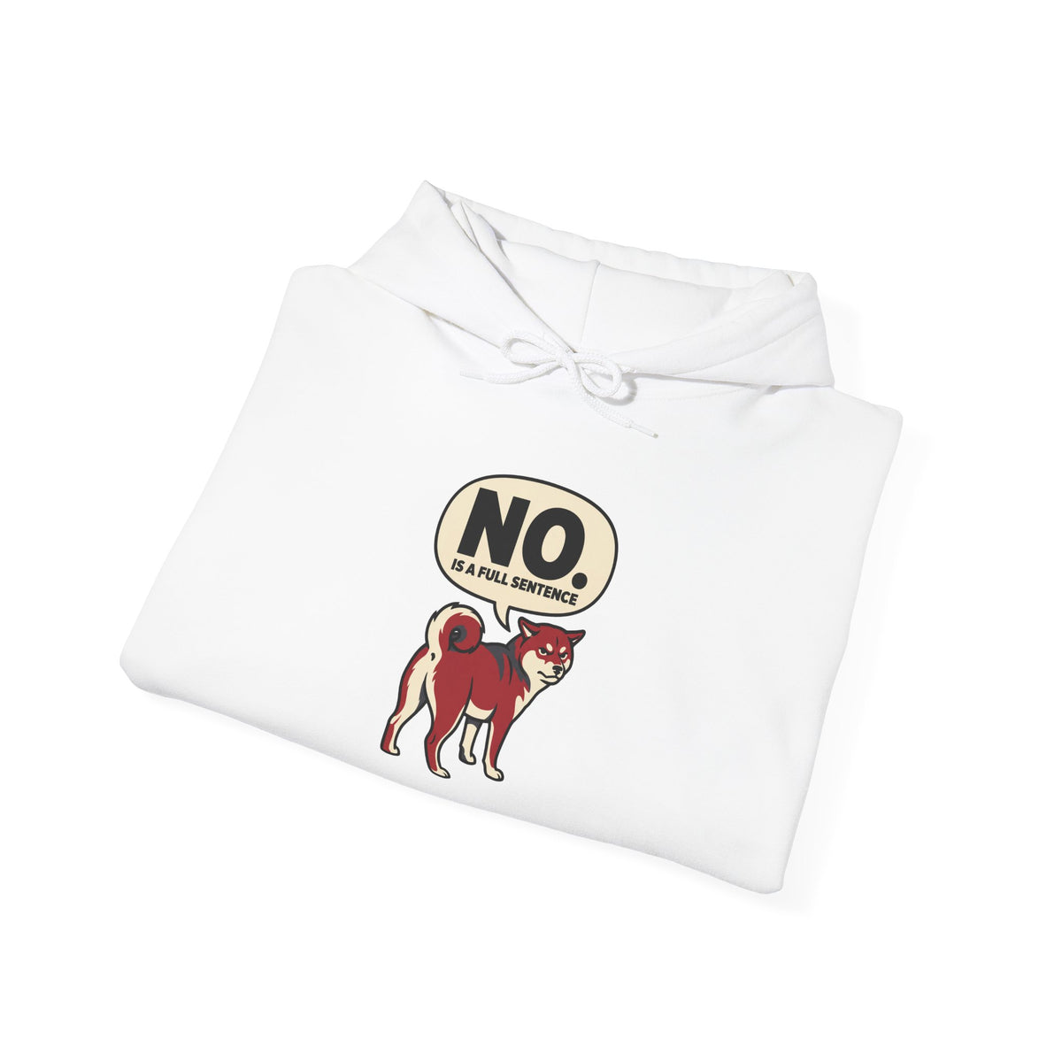 No Is A Full Sentence — Cozy Shiba Hoodie | Petsy Square