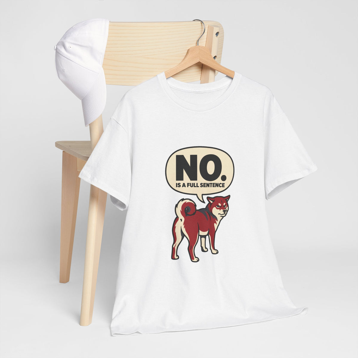 No Is A Full Sentence — Funny Shiba Tee | Petsy Square