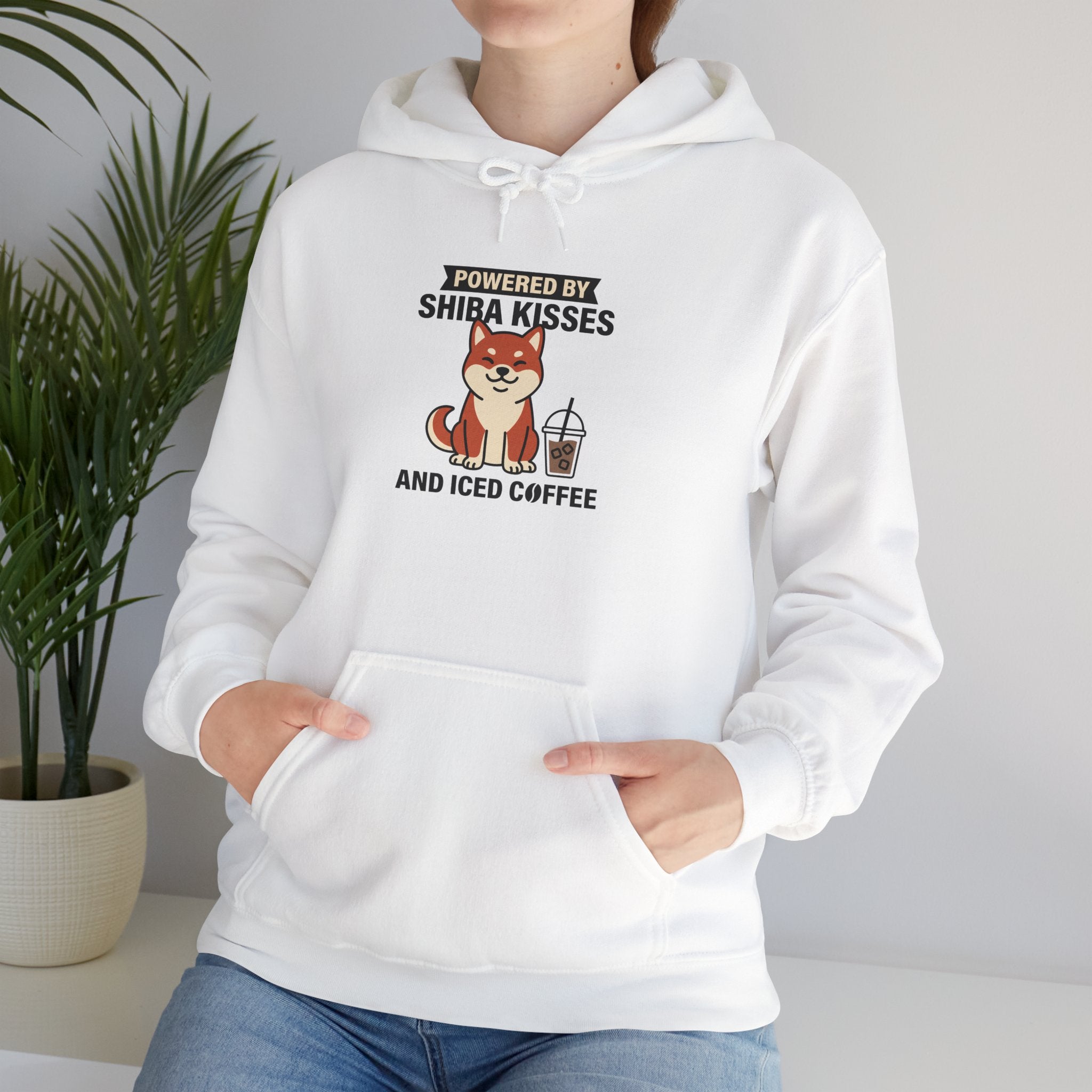 Powered By Shiba Kisses And Iced Coffee — Cozy Dog Hoodie | Petsy Square
