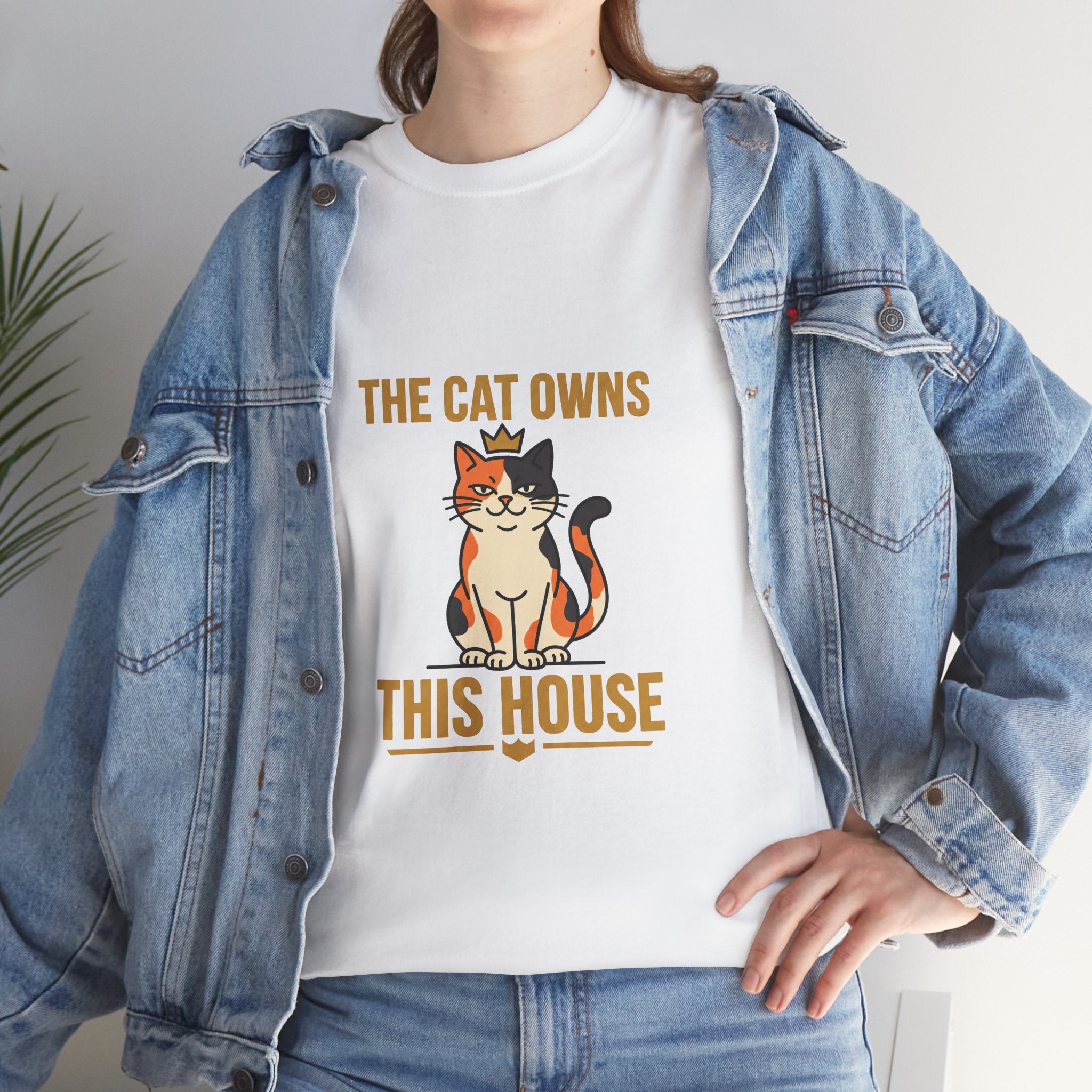 The Cat Owns This House — Funny Cat Lover Tee | Petsy Square