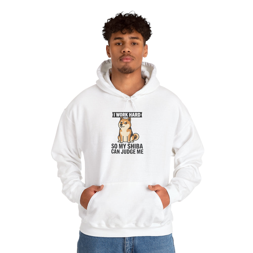 I Work Hard So My Shiba Can Judge Me — Cozy Shiba Hoodie | Petsy Square