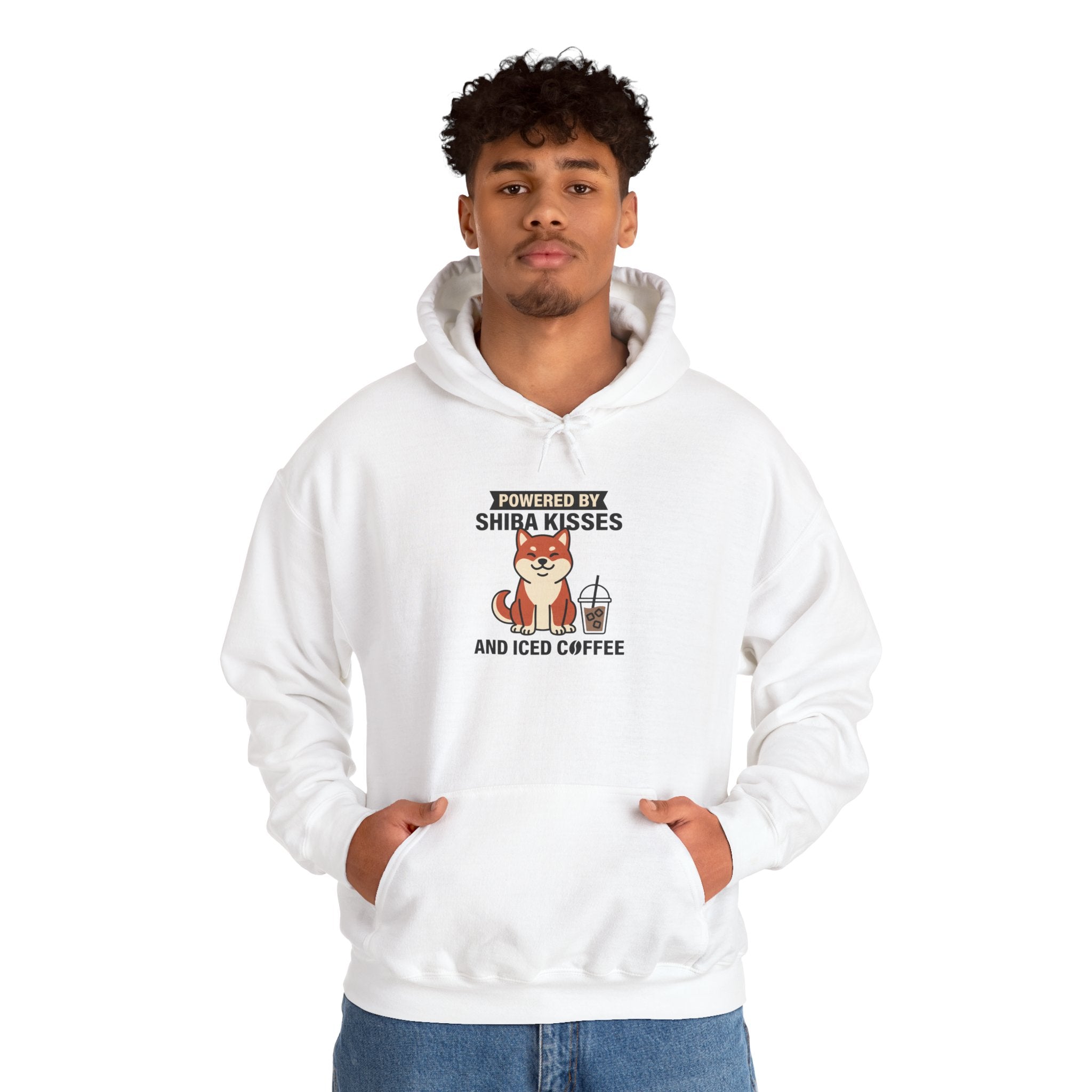 Powered By Shiba Kisses And Iced Coffee — Cozy Dog Hoodie | Petsy Square