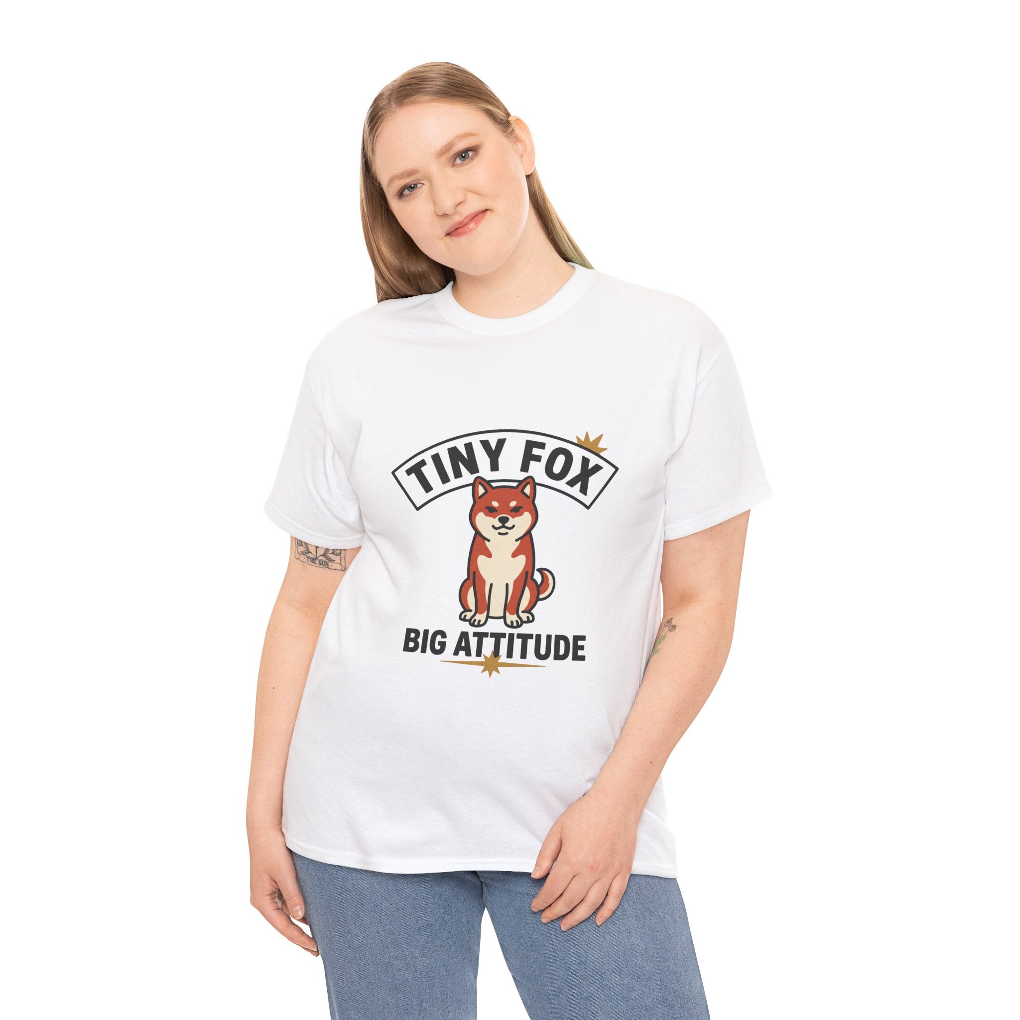 Tiny Fox Big Attitude — Funny Shiba Inu Dog Lover Tee | Petsy Square