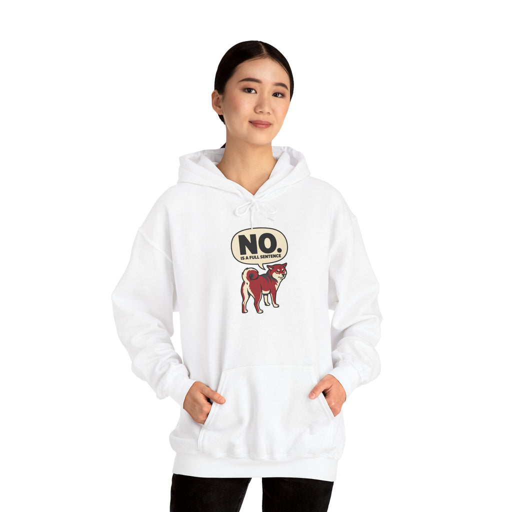 No Is A Full Sentence — Cozy Shiba Hoodie | Petsy Square