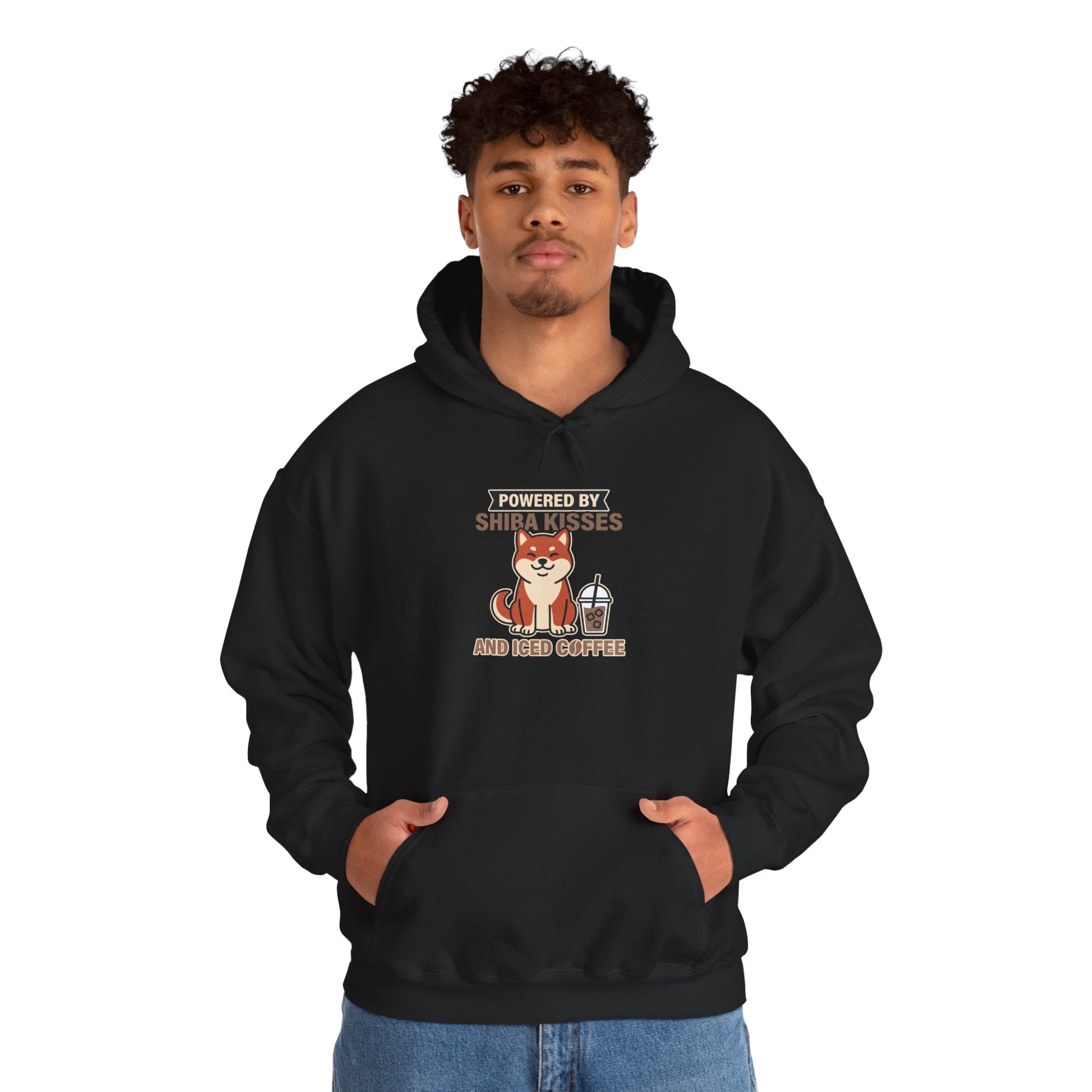 Powered By Shiba Kisses And Iced Coffee — Cozy Dog Hoodie | Petsy Square