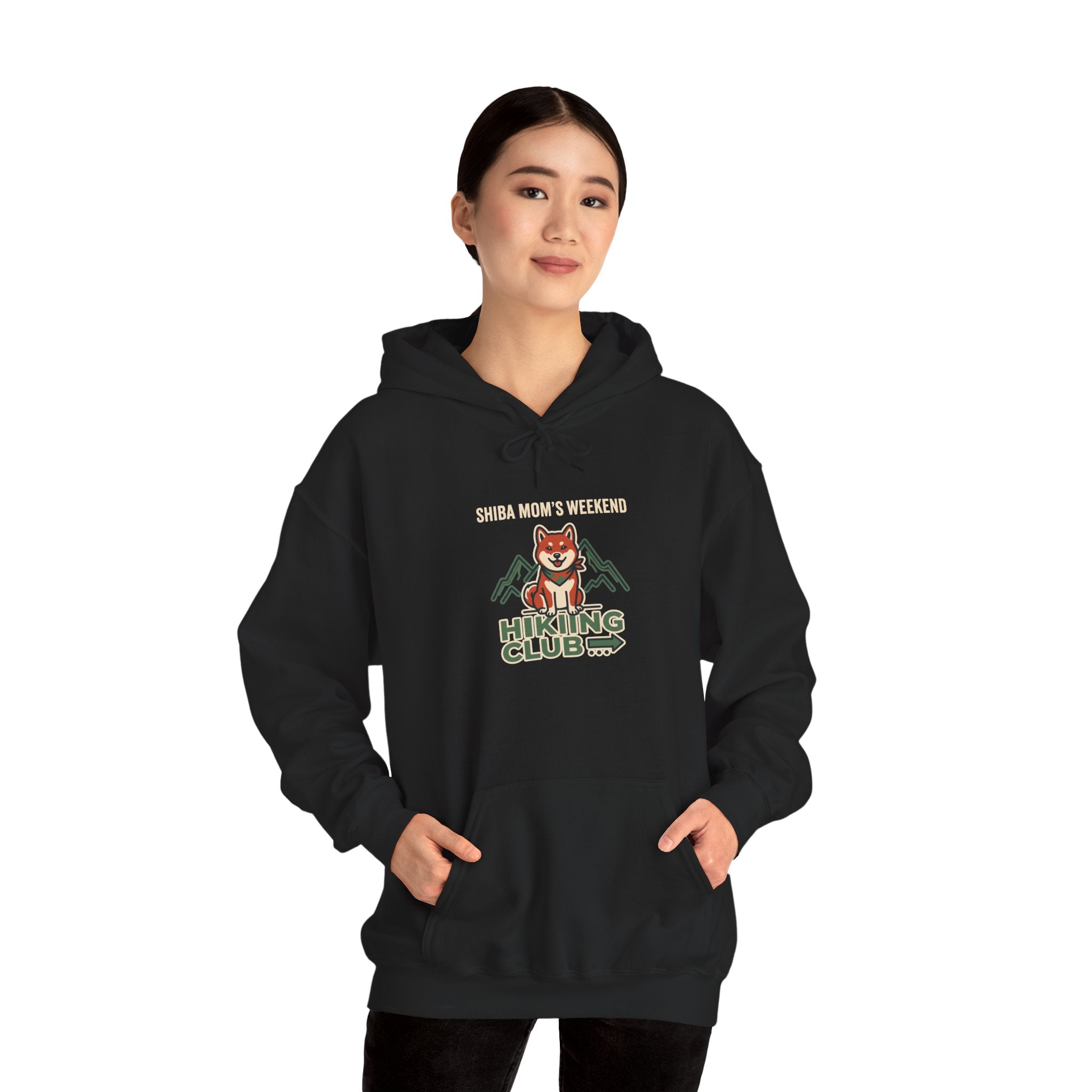 Shiba Mom's Weekend Hiking Club — Cozy Shiba Inu Hoodie | Petsy Square