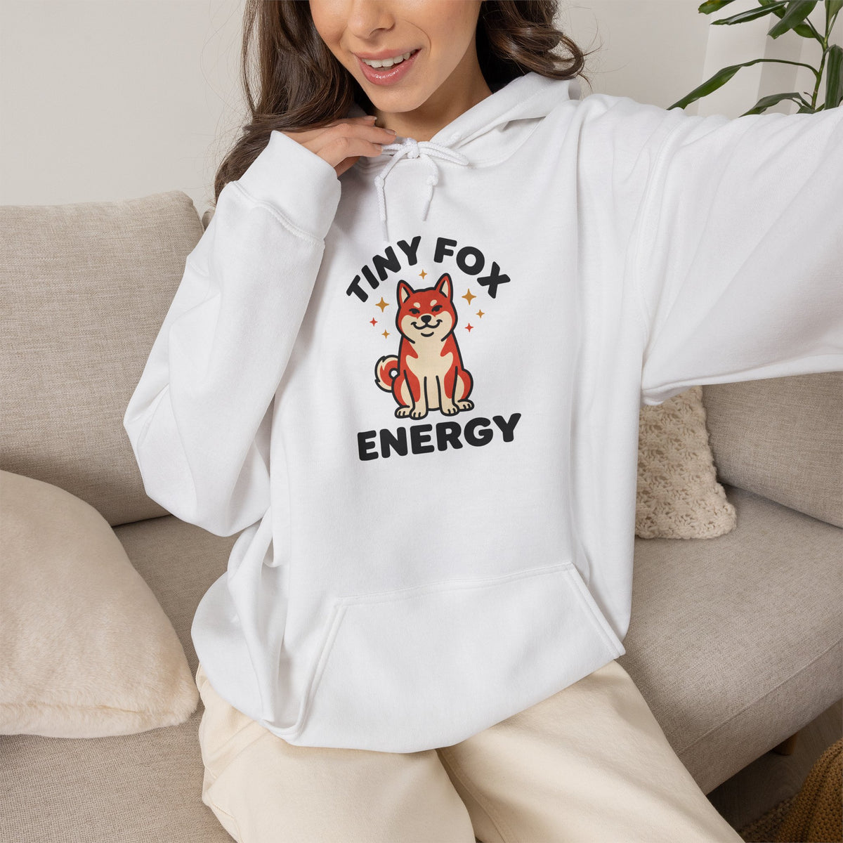 Tiny Fox Energy — Cozy Shiba Inu Hoodie | Petsy Square