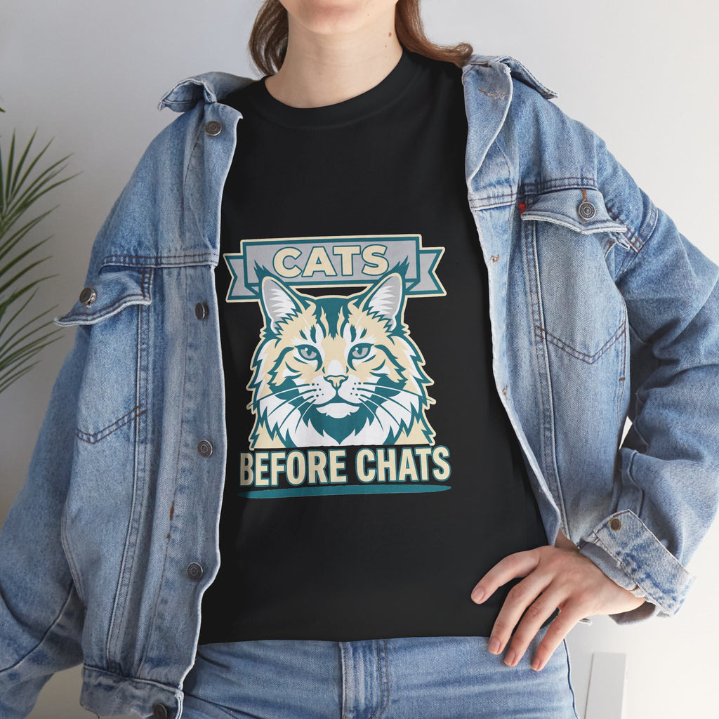 Cats Before Chats — Funny Introvert Cat Lover Tee | Petsy Square