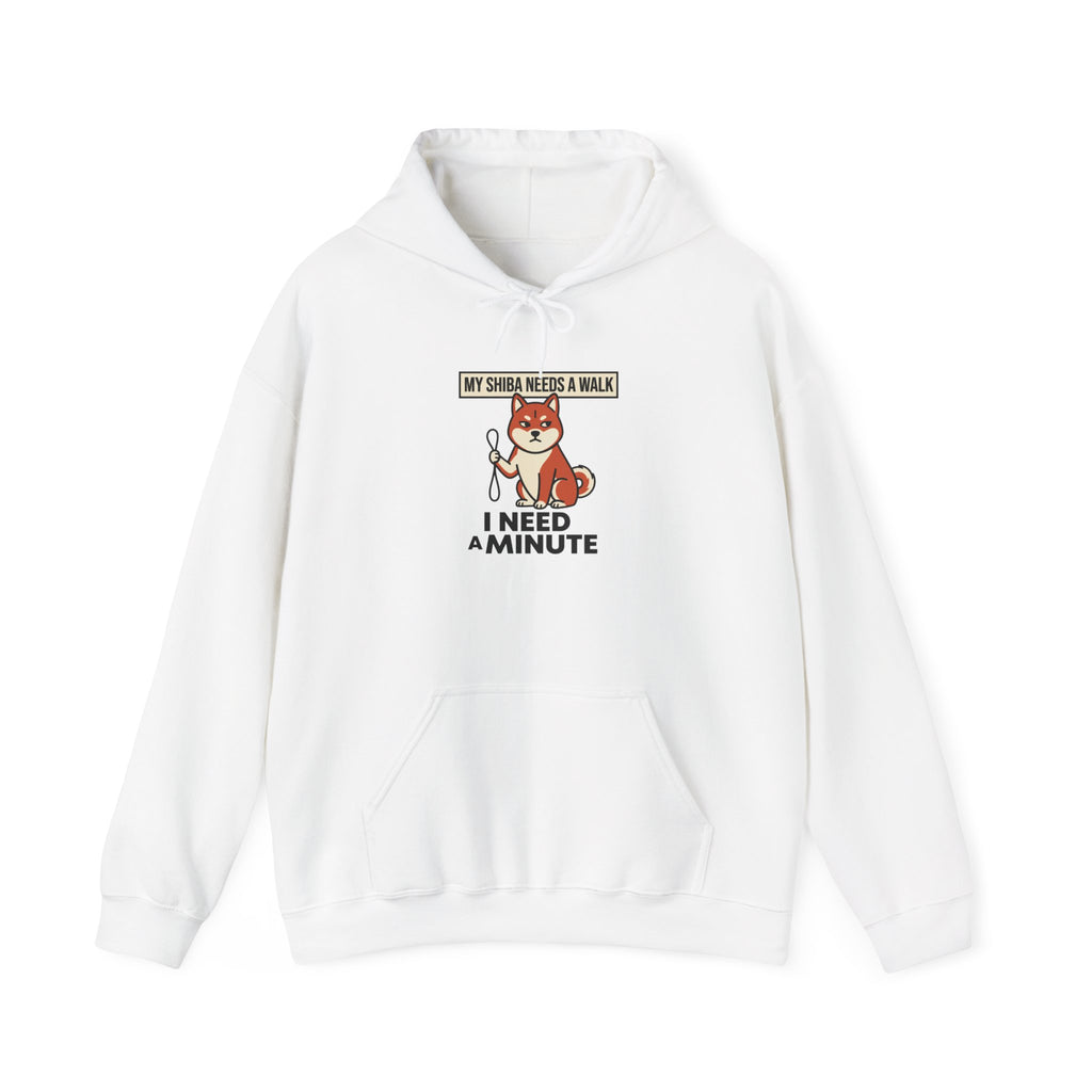 My Shiba Needs A Walk I Need A Minute — Cozy Dog Hoodie | Petsy Square