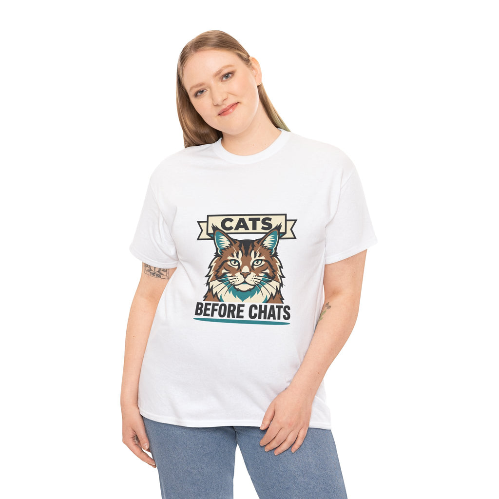 Cats Before Chats — Funny Introvert Cat Lover Tee | Petsy Square