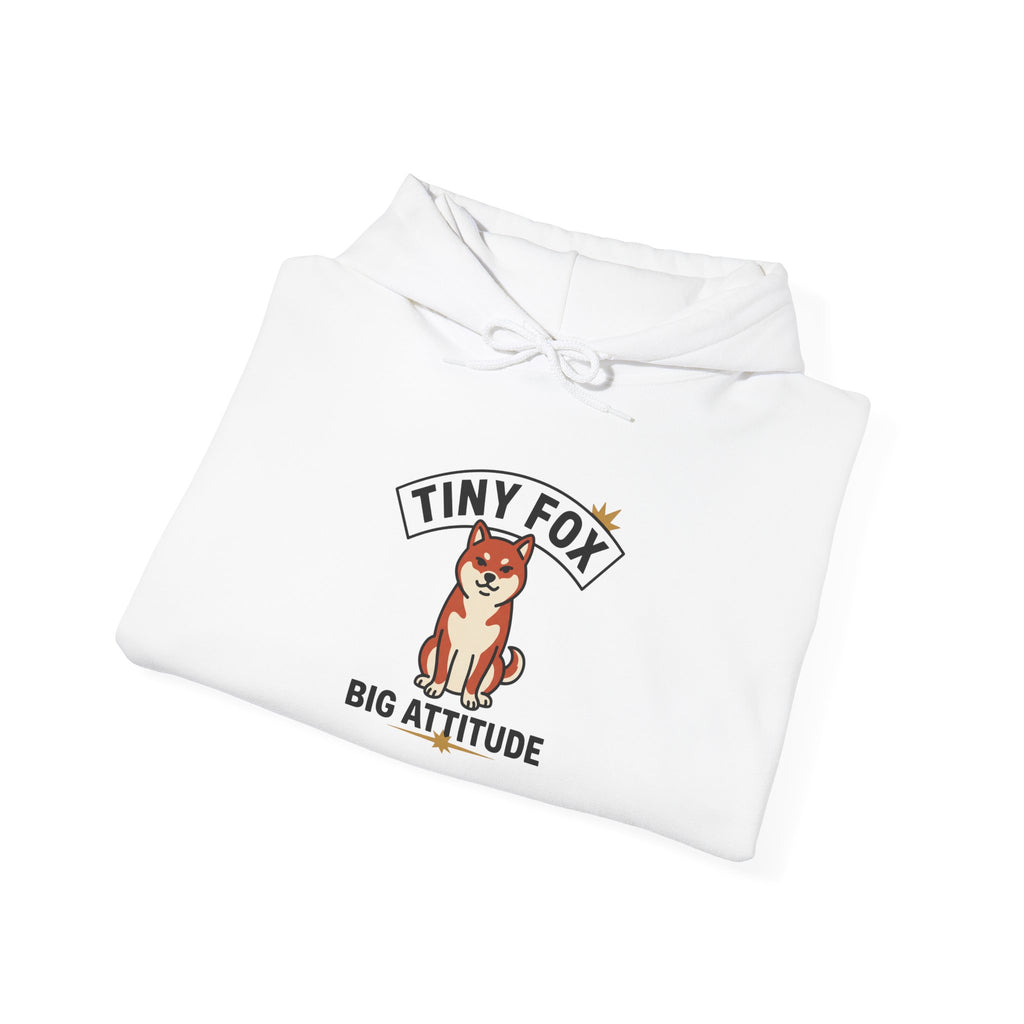 Tiny Fox Big Attitude — Cozy Funny Shiba Inu Hoodie | Petsy Square