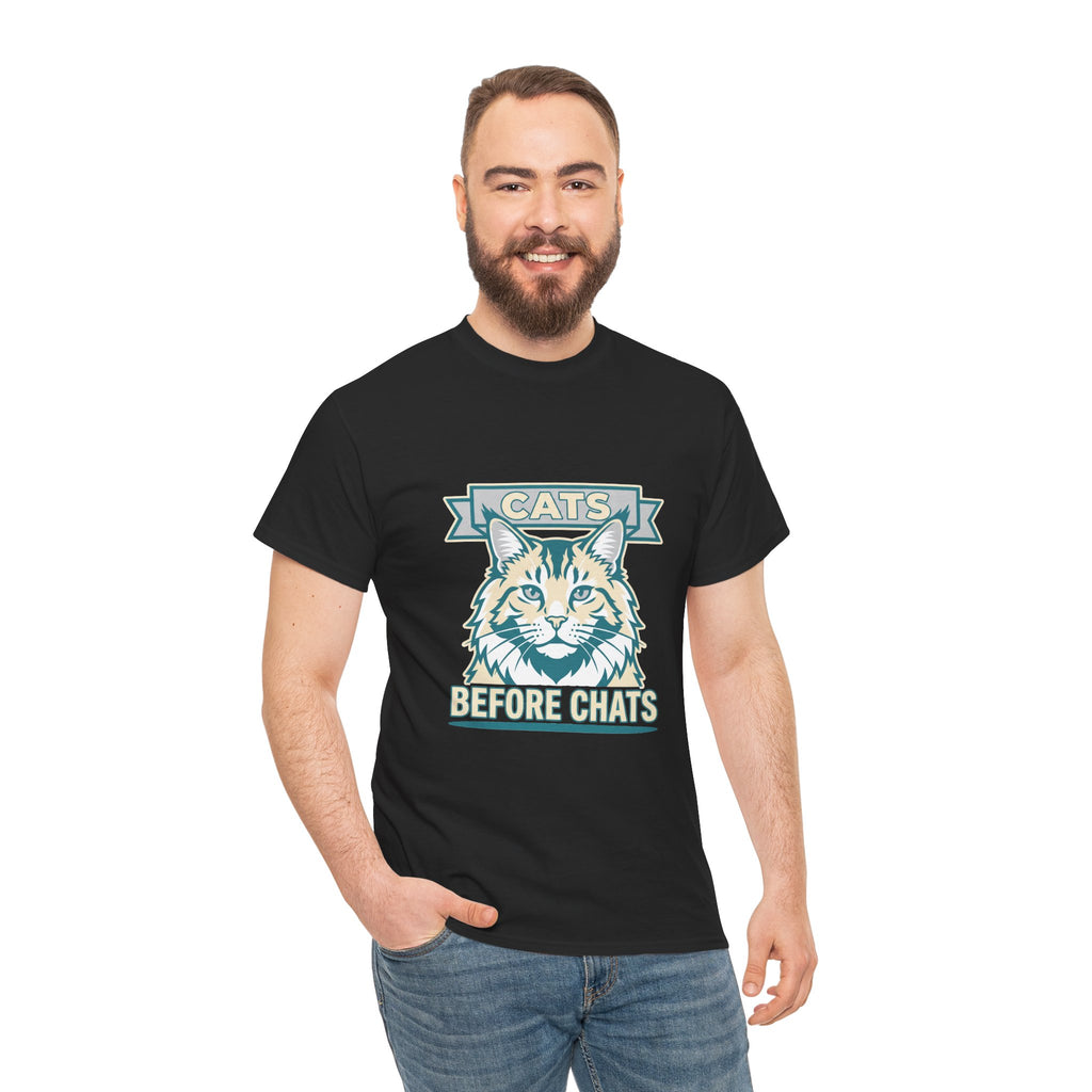 Cats Before Chats — Funny Introvert Cat Lover Tee | Petsy Square