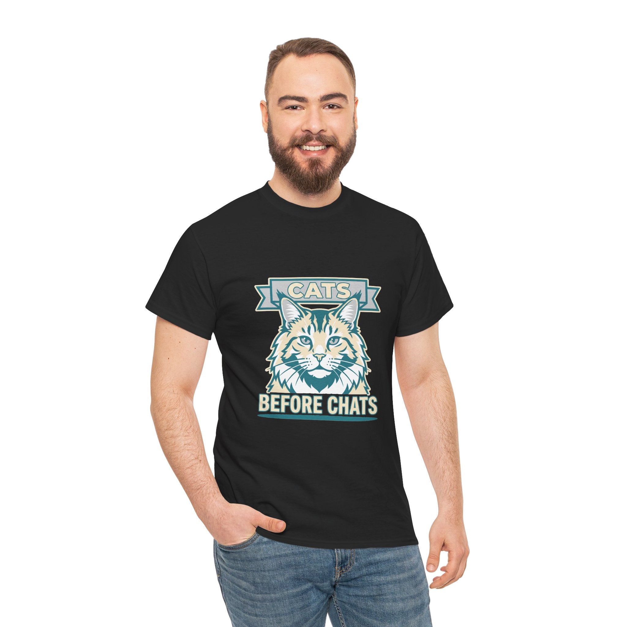Cats Before Chats — Funny Introvert Cat Lover Tee | Petsy Square