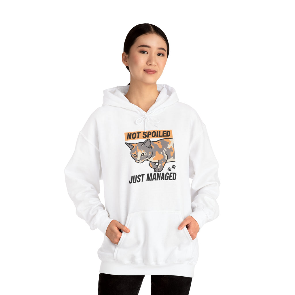 Not Spoiled Just Managed — Cozy Cat Lover Hoodie | Petsy Square
