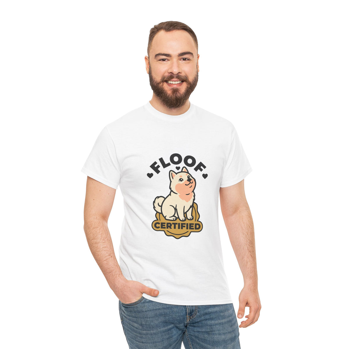 Floof Certified — Cute Cream Shiba Inu Tee | Petsy Square