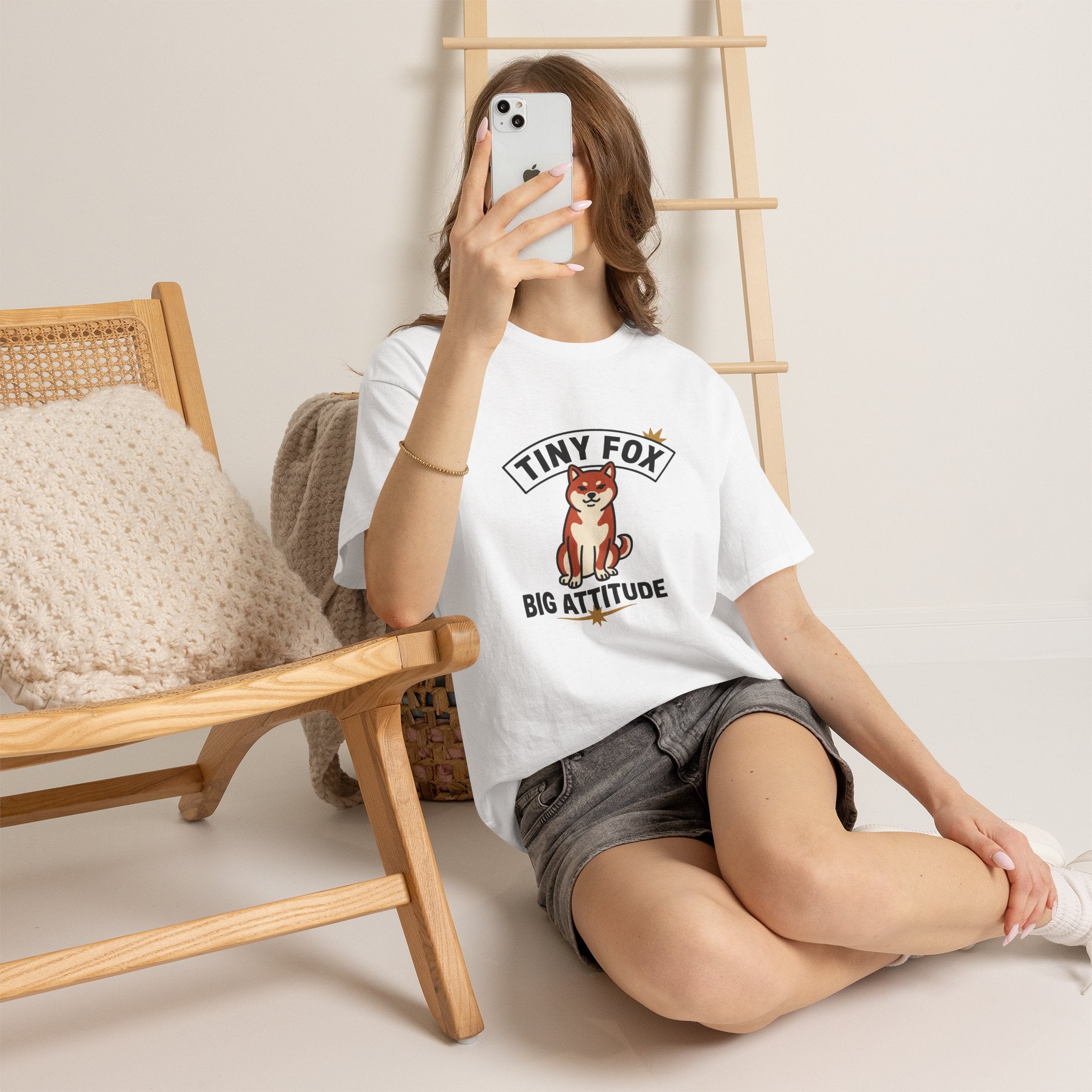 Tiny Fox Big Attitude — Funny Shiba Inu Dog Lover Tee | Petsy Square